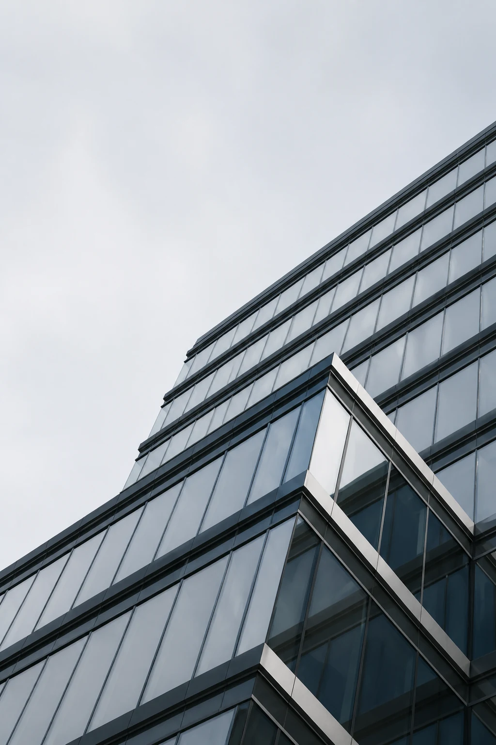 Angular glass and steel commercial architecture